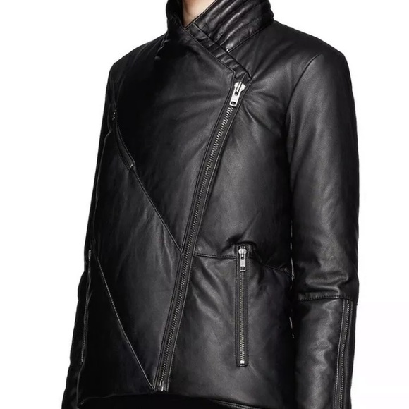 New Helmut Lang Pitch Leather Puffer Size S